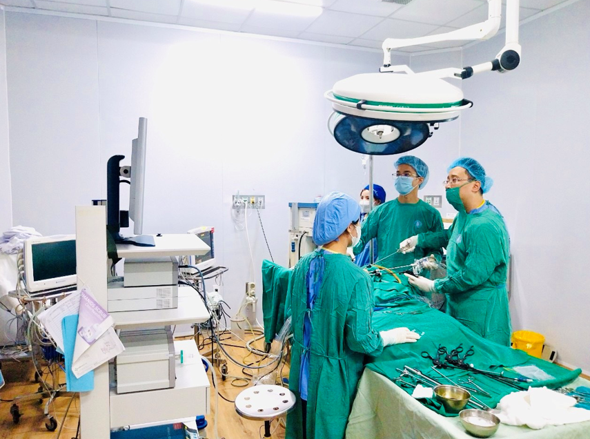 Phẫu thuật nội soi điều trị thoát vị cơ hoành bẩm sinh hiếm gặp tại Bệnh viện Trẻ em Hải Phòng