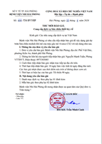 Thông báo 614